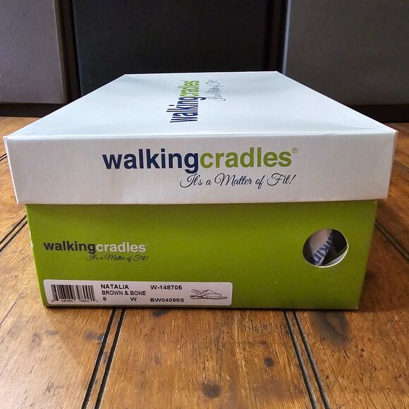 Walking Cradles NATALIA Leather Snakeskin Print Toe Loop Sandals Size 8 W - Picture 7 of 7